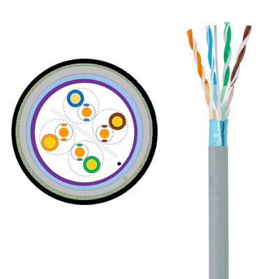 Αγορά Αγωγός 0,51mm FUTP 4 Pairs Double Jacket Cat5e Lan Ethernet Cable 24AWG online manufacture